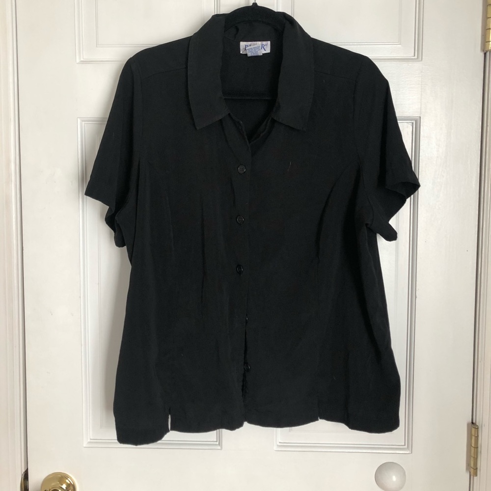 Black button up blouse